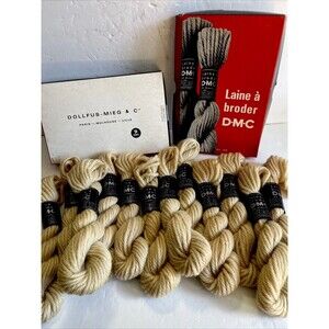 Laine a broder D*M*C 100% Wool Yarn 🧶 Made In France - Lot Of 12
